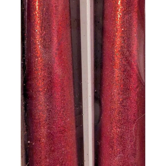 NOS Candles Glitter Taper Joy Brite Holiday Christmas Red 10" Vtg Set Of 2 - Picture 2 of 13